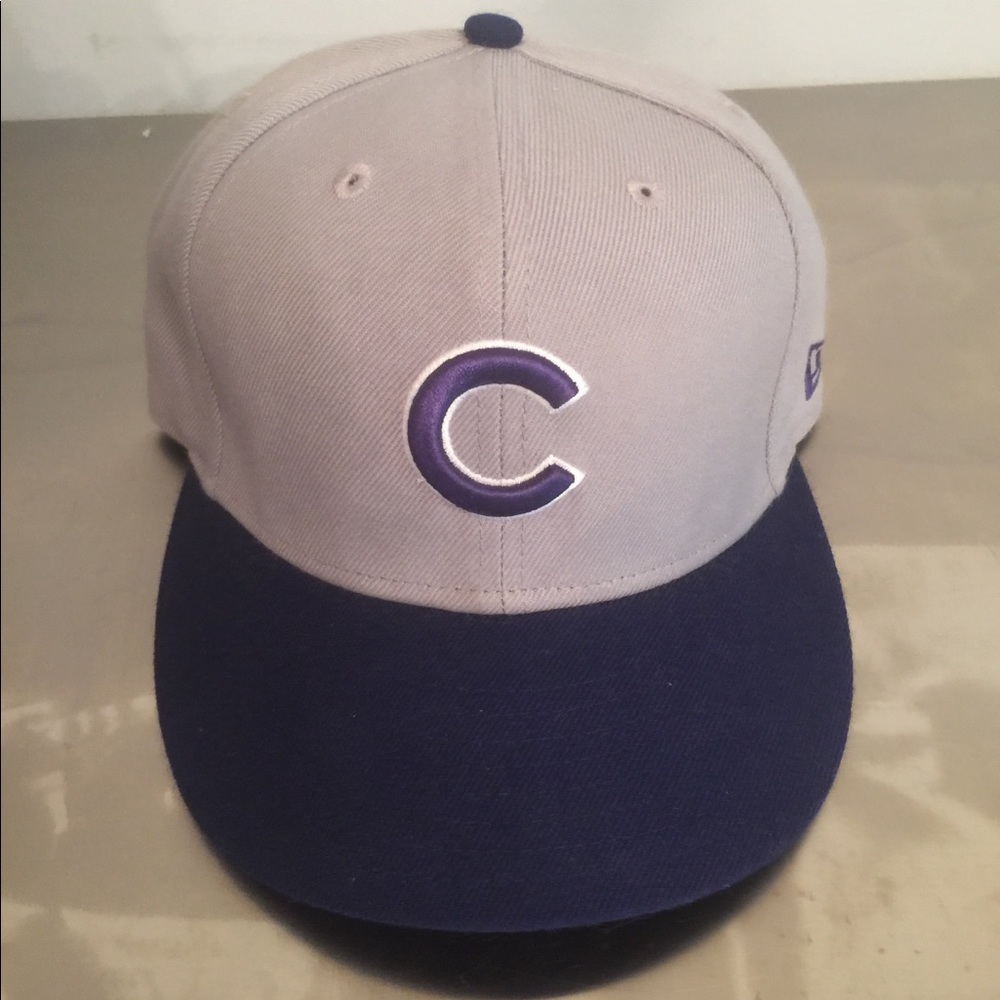 Gray Cubs New Era Fitted Hat
